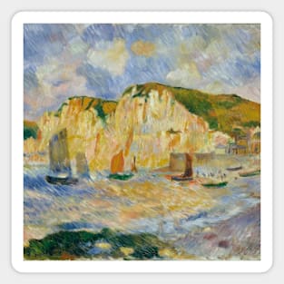 Sea and Cliffs by Auguste Renoir Magnet